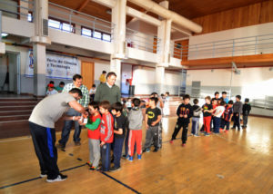 El Ministro de Educación, Diego Romero, visitó las colonias de vacaciones de invierno.