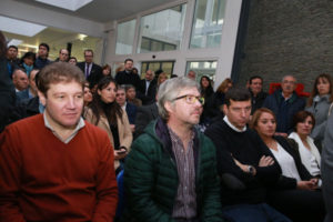 Funcionarios provinciales y municipales estuvieron presentes en los anuncios del ministro Frigerio.