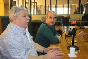 El presidente del Colegio de Ingenieros Horacio Salvañá, junto al vocal Guillermo Farsi, ingeniero forestal de la Municipalidad de Río Grande.