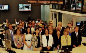 La presidente del Superior Tribunal de Justicia, doctora María del Carmen Battaini participó la semana pasada en la Ciudad Autónoma de Buenos Aires de un encuentro interactivo con periodistas del Grupo Crónica.