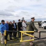 Bertone encabezó el acto de reapertura del paso de Radman