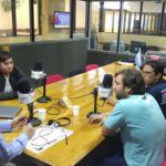 El presidente nacional de la JR visitó los estudios de Radio Universidad