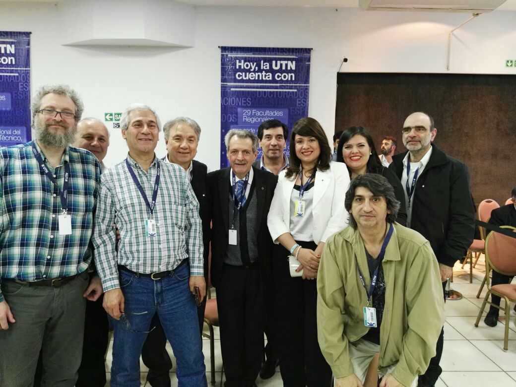 La comitiva fueguina que participó de la Asamblea Universitaria, junto al nuevo Rector de la UTN.