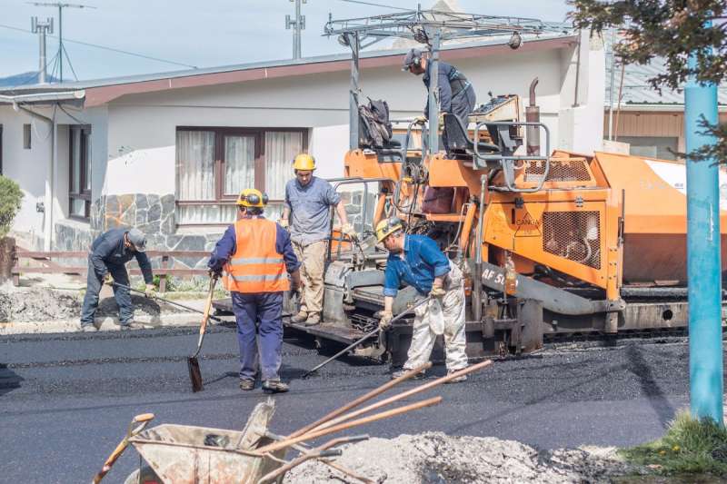 La temporada de obra en la ciudad de Ushuaia se encuentra en plena ejecución.