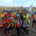 Emilio Sáez fue recibido por ciclistas en Río Gallegos