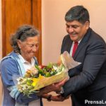 Elisa Sampietro de Forti, maratonista de 83 años visitó la Legislatura