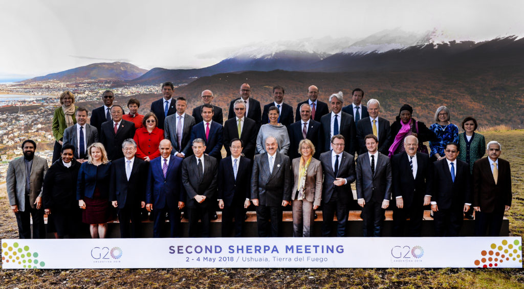 Hoy culmina en la ciudad de Ushuaia la segunda reunión de sherpas del G20 2018, donde los representantes de los líderes mundiales de los países y organismos que conforman el grupo avanzaron en temas como educación, desarrollo sostenible y agricultura. 