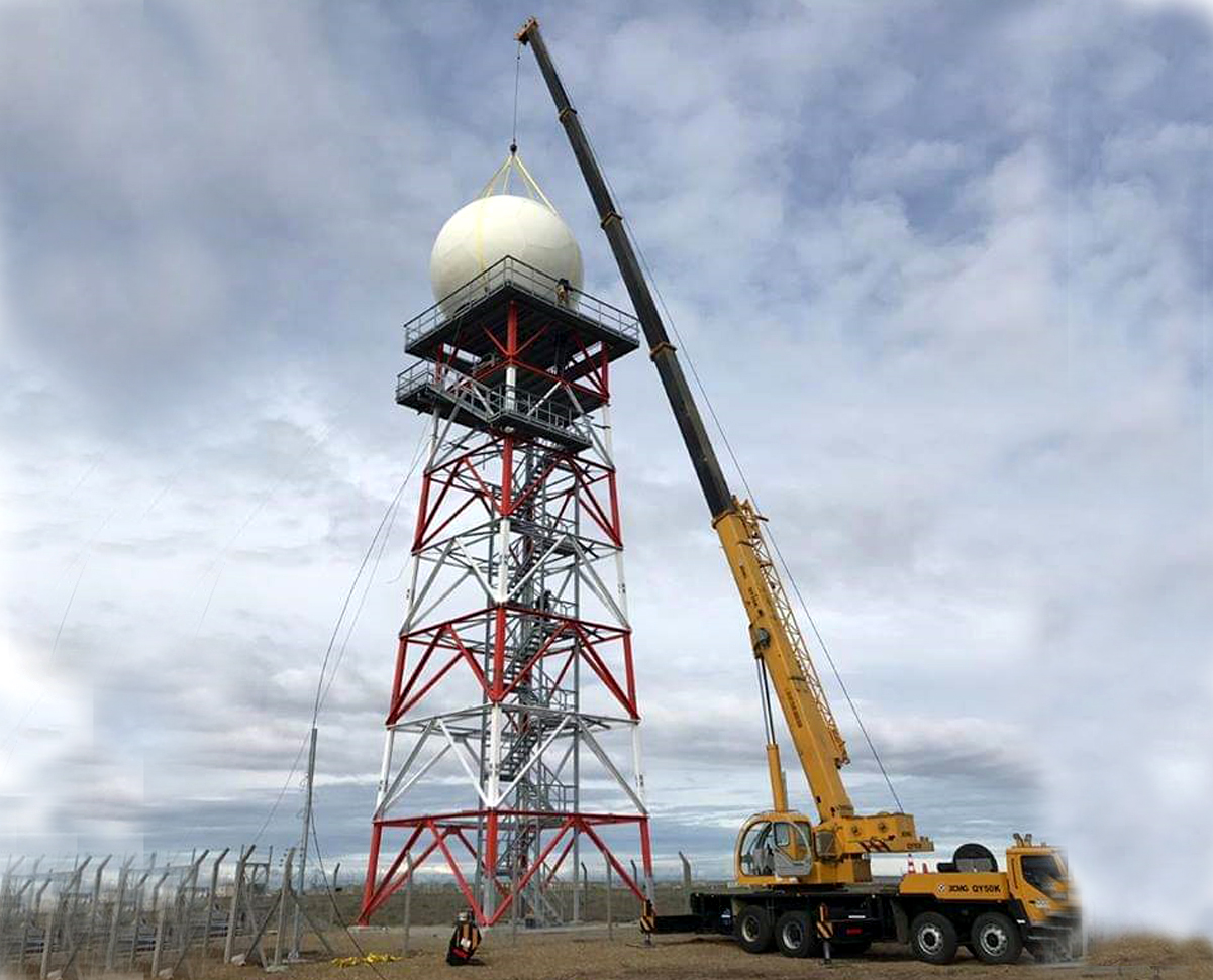 Se instaló en Tierra del Fuego un radar meteorológico.