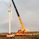 Histórico: Montan la primera turbina eólica en Río Grande