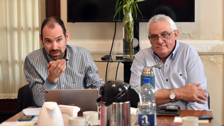 El Presidente de la RIU (Red Internacional Universitaria), Daniel Martin Pena, junto al vicepresidente de la RIU, Mario Giorgi.