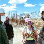 Autoridades recorrieron la obra de la planta de tratamiento de líquidos cloacales