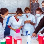 Se realizó un simulacro con vacunación al personal del Hospital Naval Ushuaia