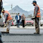 Vuoto recorrió las obras de pavimentación de la calle río Claro en el Pipo