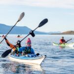 Kayakistas de Argentina y Chile unidos en el Canal Beagle contra las salmoneras