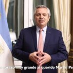 El presidente Alberto Fernández saludó al intendente Martín Pérez y a toda la ciudadanía