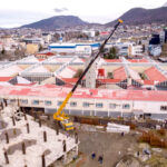 Iniciaron los trabajos para reponer la cubierta de techo del Hospital Regional Ushuaia