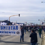Ayer se manifestaron trabajadores y trabajadoras de Brightstar