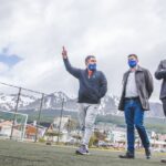 El ministro Lammens recorrió las obras en espacios deportivos de Ushuaia
