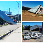 VOLADURAS DE TECHOS Y HASTA UNA CASILLA PROVOCÓ EL VIENTO EN RÍO GRANDE