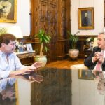 El presidente Fernández recibió en Casa Rosada al gobernador Melella