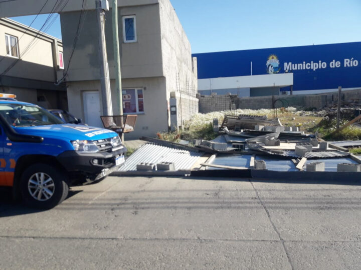 El viento se ensañó con Tierra del Fuego y causó estragos 