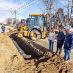 El intendente Martín Pérez recorrió la nueva obra de pluviales