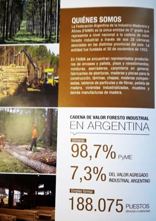 La Federación Argentina de la Industria Maderera y Afines (FAIMA) y sus 28 cámaras asociadas en las distintas provincias del país, entre las cuales figura la Cámara Fueguina de la Madera (CAFUFAMA-) realizaron un diagnóstico de la situación que atraviesa el sector. Afirmaron que se encuentran en una “grave crisis que podría derivar en despidos” en caso no haber soluciones a corto plazo.