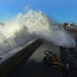 Marea extraordinaria con crecida del río Grande