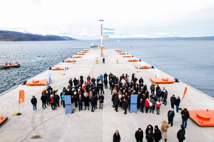 Con una extensión de más de 104 metros, presentaron la ampliación del puerto de Ushuaia