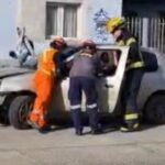 Dos personas heridas e importantes daños materiales