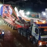 Con gran esfuerzo logístico comenzaron a llegar los componentes de los aerogeneradores de TotalEnergies