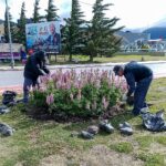 Continúan los trabajos de mantenimiento y mejora de espacios públicos en la ciudad de Ushuaia