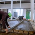 Inició el hormigonado en el nuevo gimnasio del Colegio Soberanía Nacional